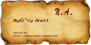 Nyáry Anett névjegykártya