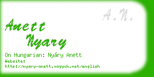 anett nyary business card